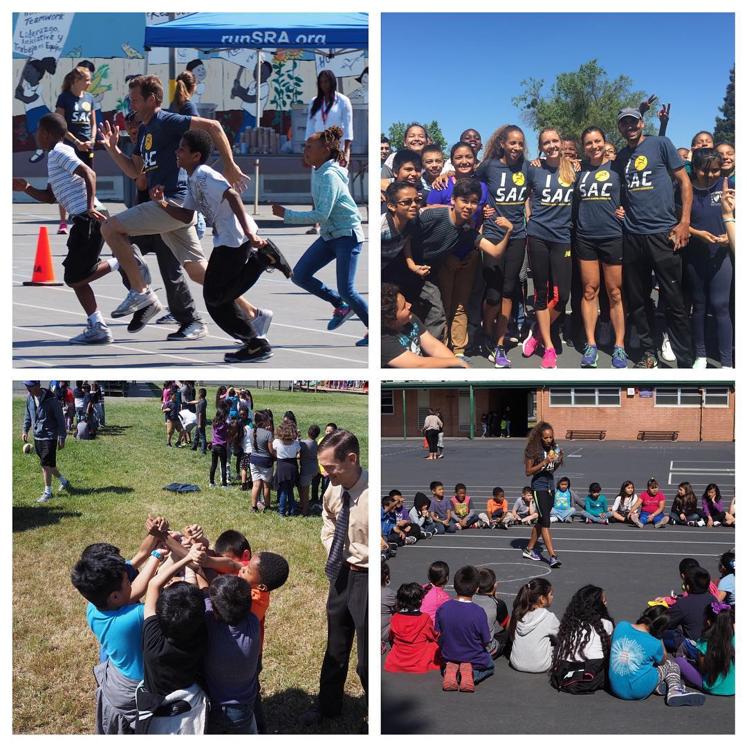 Effort, Spirit, Respect is our motto with our SRA Kids. 
About 650 kids participated in our assembly/field day yesterday. They worked together to get out of the human knot, raced each other with sprints and learned about healthy habits
