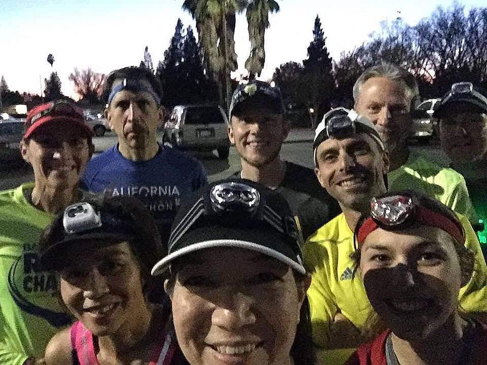 Running is better when you do it with friends! 
Coach Charlie & Kevin’s Spring training group, during their Wednesday evening workout. ?: @jillloves2run