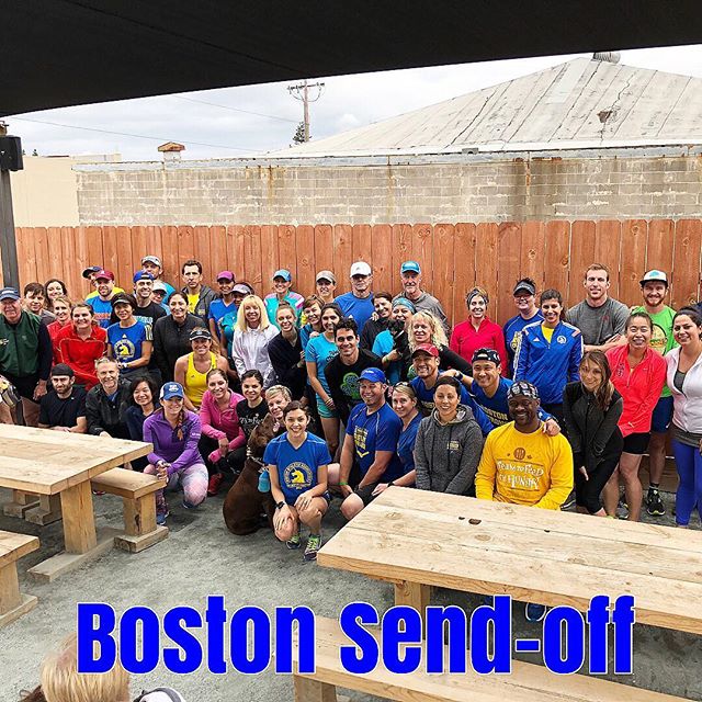 Boston Marathon send off event = SUCCESS! 
What a great turnout and fun time. Fun 3 miles, followed by beer/wine, food and Boston Trivia. Best of luck to all the runners heading to Boston this week