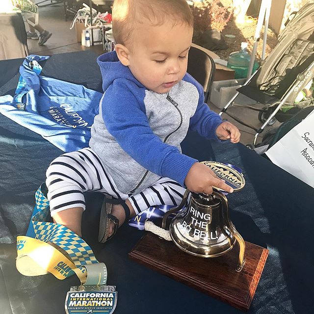 This little guy wants you to ring the bell ? if you have BQed at CIM! ? 28% of our 2017 finishers got a BQ