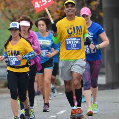 California International Marathon Pacer Satpal Dalal Sacramento Running Association